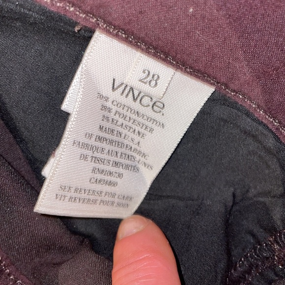 Vince | Zip Leg Skinny Jeans Dark Raisin Jeggings - Picture 7 of 11